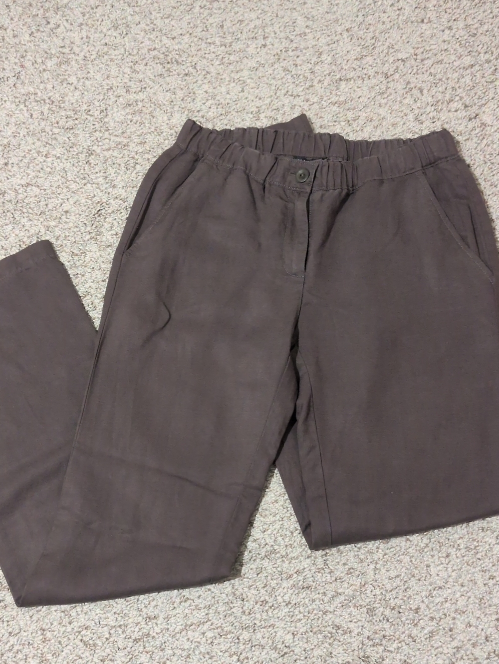 Eileen Fisher Lyocell + Linen Blend Trousers